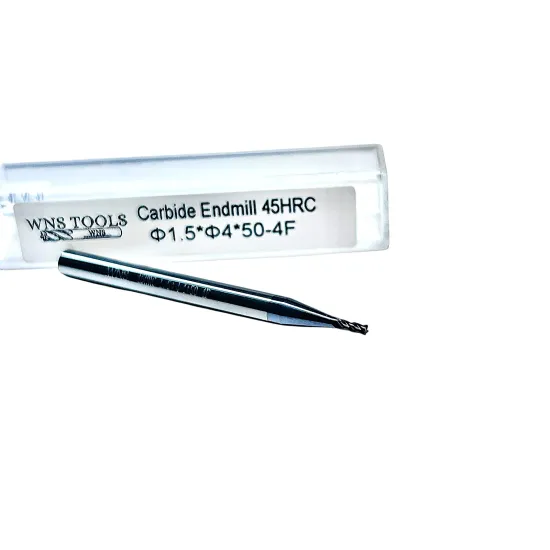 Frez węglikowy VHM Fi1.5 x 50mm 45HRC 4Z